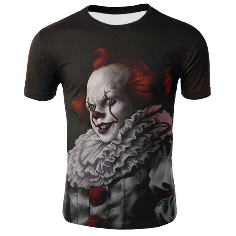 

Summer new men's and women's clown 3DT shirts, funny pictures, short-sleeved comfortable clothing