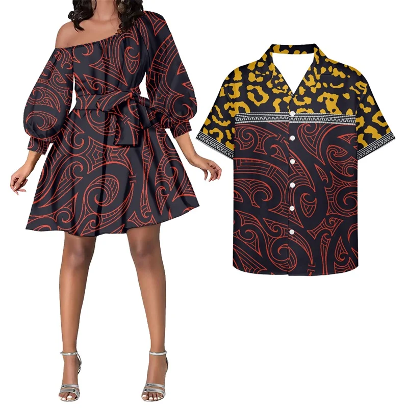 

Женское платье с пышными рукавами, леопардовым принтом