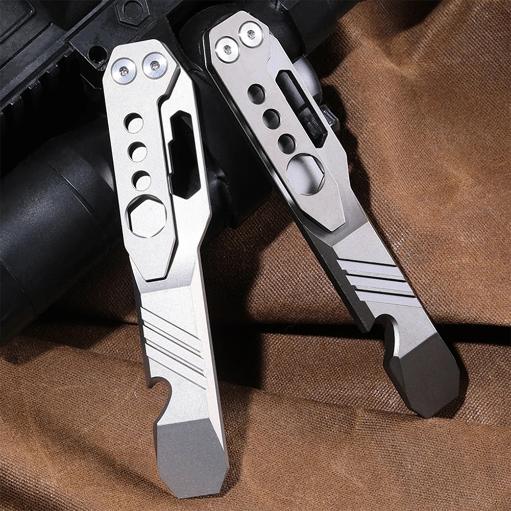 

Multi Functional EDC Tool Titanium Alloy Crowbar Bottle Opener for Outdoor Camping Hunting Survival Adventure Tool