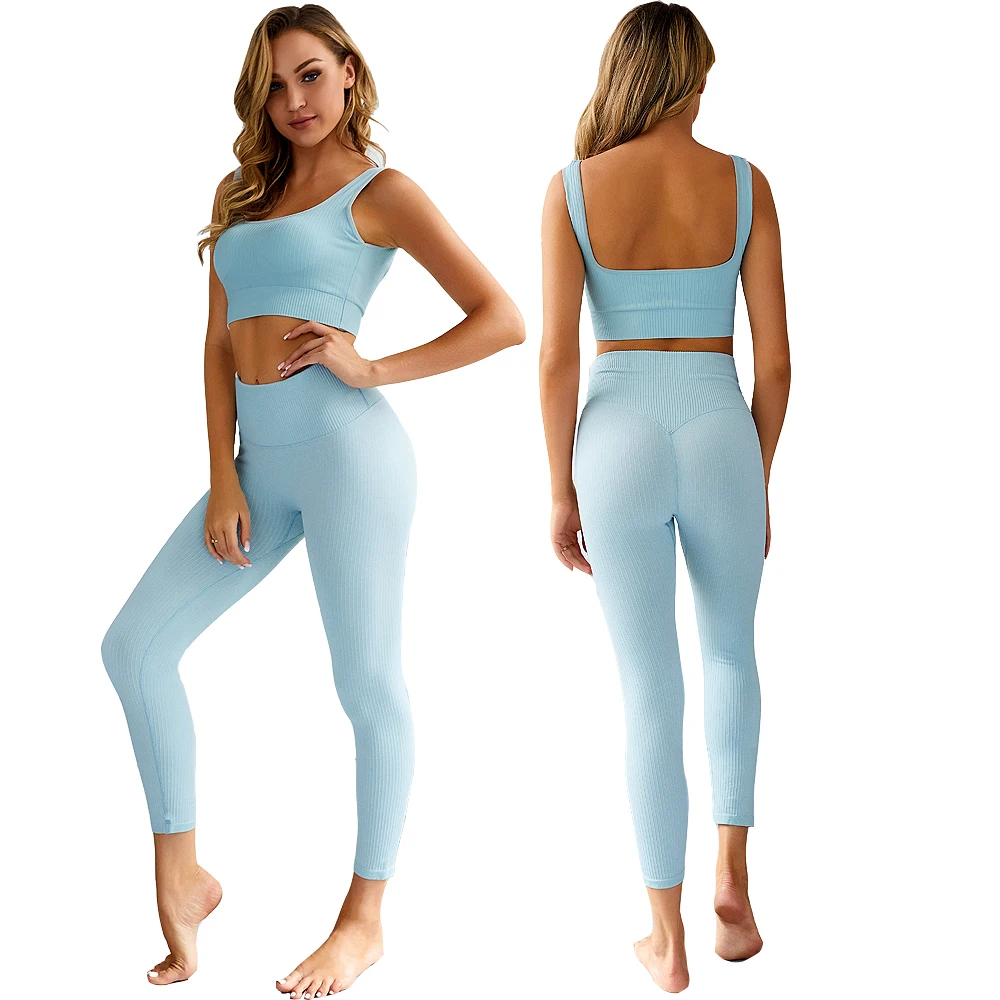 

Women Vital Seamless Yoga Set Fitness Clothing High Waist Gym Leggings+Padded Push Up Sports Bra Running Sportswear Track Suit
