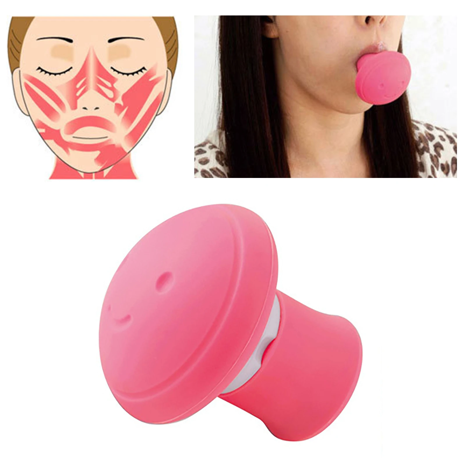 

Silica Gel Mouth Jaw Exerciser Slimming Beauty Face Lifting ToolDouble Thin Wrinkle Removal Portable Blow Exerciser