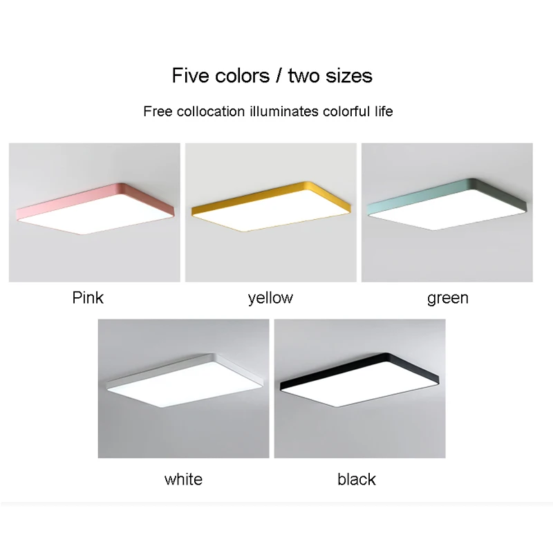 Потолочные светильники Macaron пять высота в прямоугольной форме освещение