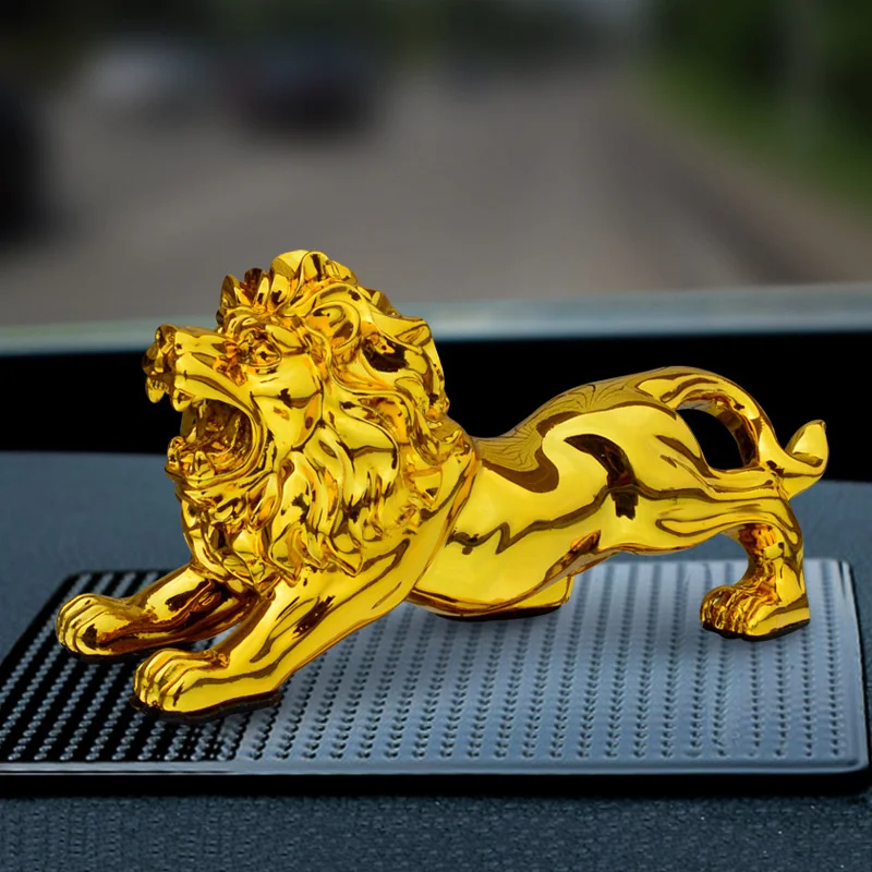 

New 2021 Lion Statue Figurine Modern Abstract Geometric Style Resin Panther Animal Large Home Accessories Sale Car Decoration