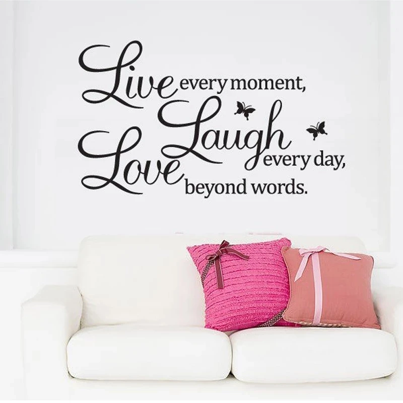 

live laugh love quotes wall decals zooyoo1002 home decorations adesivo de paredes removable diy wall stickers