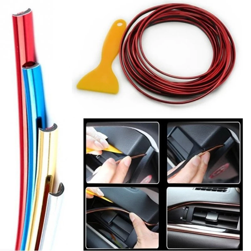 

5M Auto Adhesive Strips For Car Interior Decoration Molding Styling Car Accessories