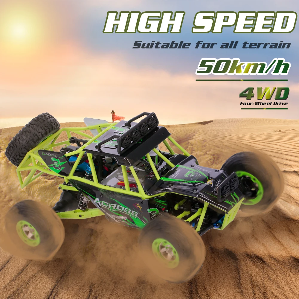 Wltoys 12428 50 км/ч высокоскоростной Радиоуправляемый автомобиль 1/12 2 4G 4WD внедорожник