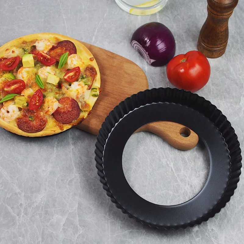 

9 Inch Carbon Steel Pie Cake Pizza Removable Non-stick Bottom Baking Pastry Mold Pot