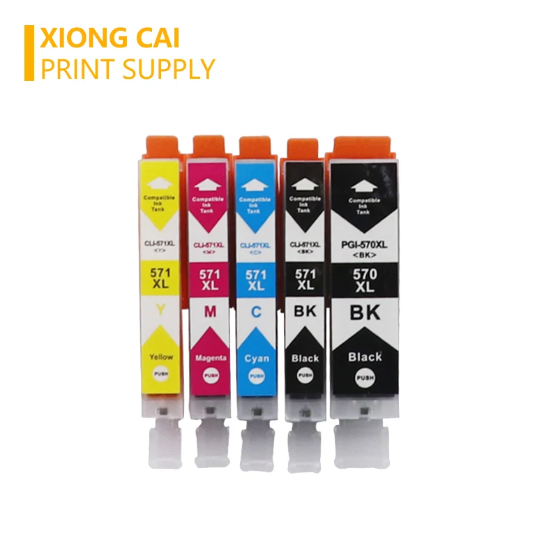 Совместимые чернильные картриджи PGI570 PGI 570 CLI 571 для Canon PIXMA MG5750 MG5751 MG5753 MG6850 MG6851 MG6852