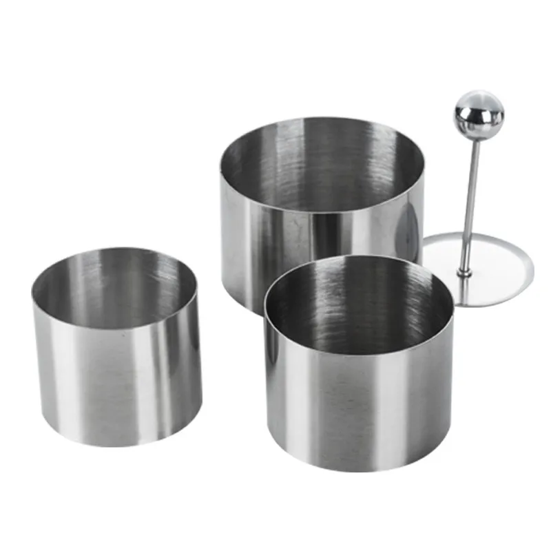 

3Pcs Retractable Round Cake Baking Mold Kitchen Pastry Fondant Cake Set Dish Cold Dish Modeling Mold Setting Set