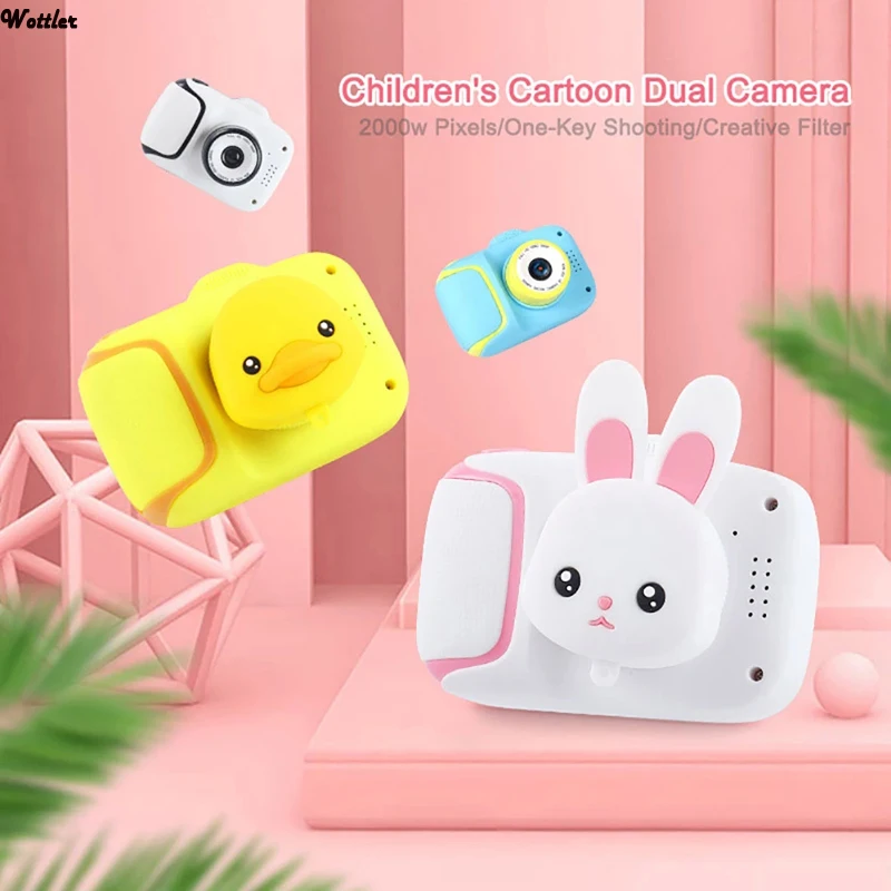 Детская цифровая мини камера с защитой от падения HD 1080P видеоигрушка мультяшная