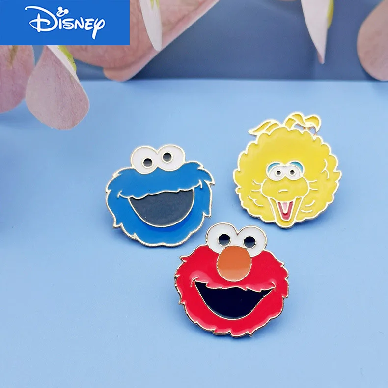 

Disney Cartoon Sesame Street Brooches Enamel Pins Elmo Cookie Monster Brooch Pin Breastpin Brotheroch Unisex Cute Gift