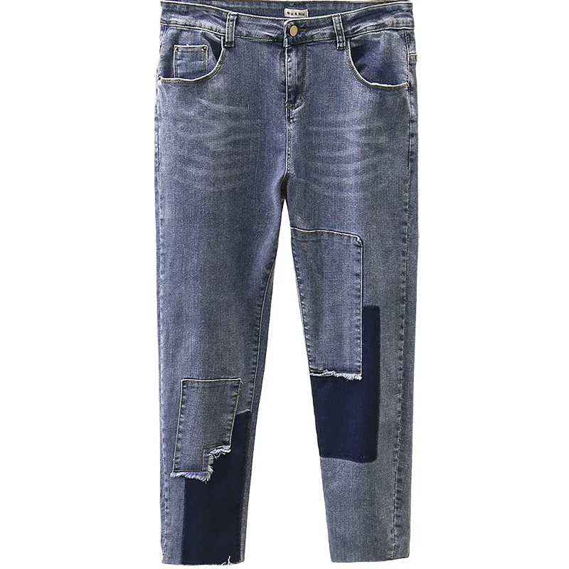 Женские джинсы 2020 весенние модные женские Стрейчевые штаны шаровары с высокой