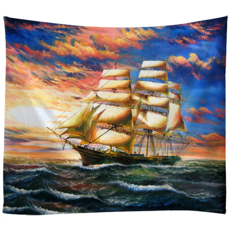 3D гобелен морской пейзаж настенное покрывало для кровати пляжное полотенце