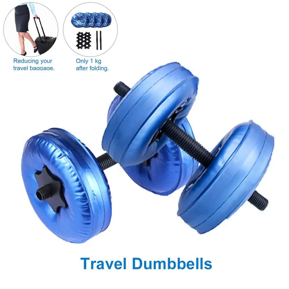 

2pcs Portable Weightlifting Indoor Water Filled Dumbbell Body Building Adjustable Barbells Home Gym Fitness Equipment Sports PVC