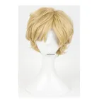 Парик для косплея Сейлор Уран Тено Харука, Короткие льняные светлые термостойкие синтетические волосы + парик