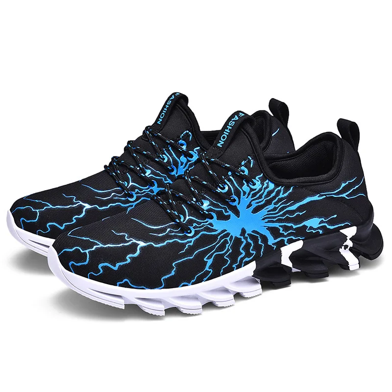 

New Student Sports Shoes Breathable Fashion Sneakers Personality Lightning Pattern Running Shoes