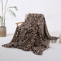 tongdi plush velveteen blanket soft warm leopard thickened fannel fleece woolen for girl winter couch cover bed sofa bedspread