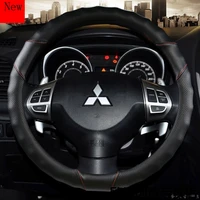 universal leather car steering wheel cover set 3738cm for mitsubishi lancer evolution outlander asx grandis pajero accessories