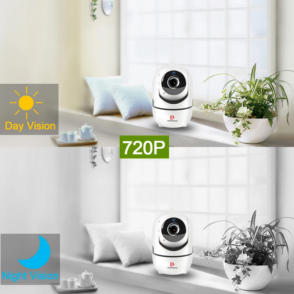 Камера видеонаблюдения Pripaso HD 720P беспроводная ptz-камера с функцией ночного