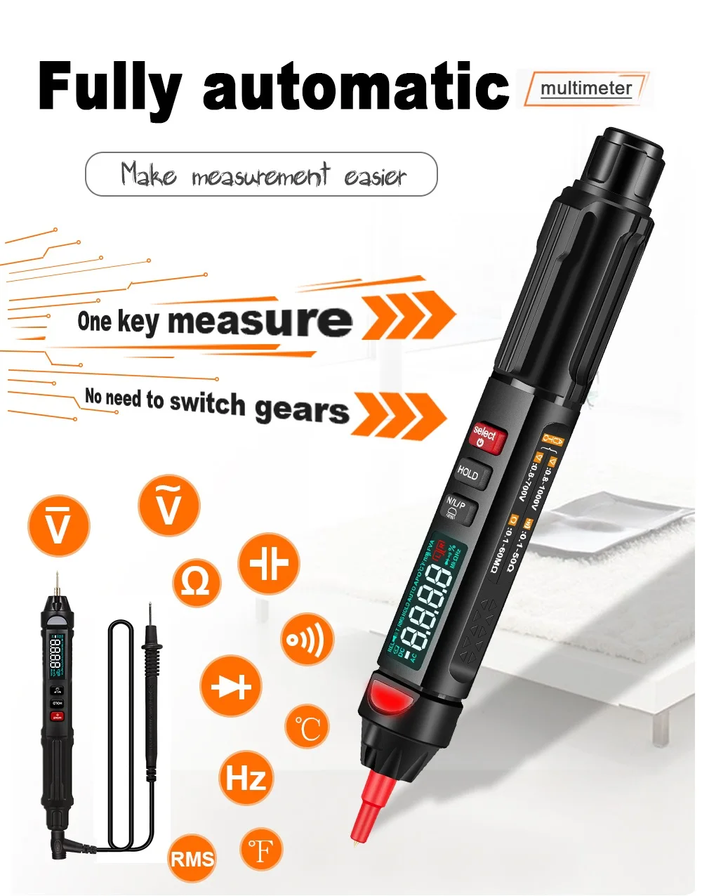 Цифровой мультиметр с цветным экраном измеритель последовательности напряжения