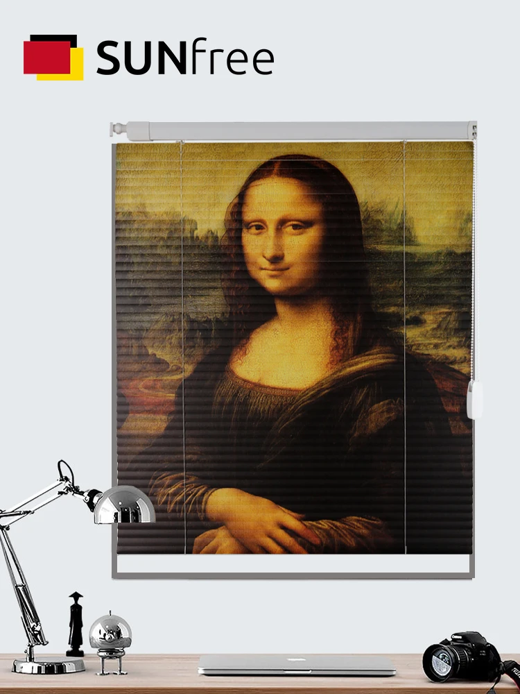 Жалюзи венецианские с принтом алюминиевые водонепроницаемые жалюзи Моны Лизы