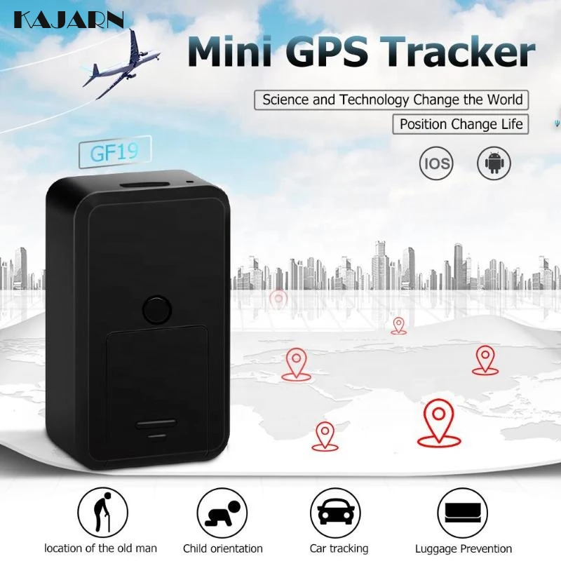 KAJARN gps трекер GF19 SOS устройства слежения для транспортного средства автомобиля