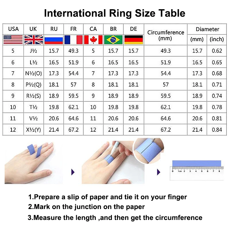 Cpop Fashion Engagement Rings Geometric Zircon Blue Rhinestone Women Elegant Jewelry Anniversary Accessories Hot Sale Gift | Украшения и
