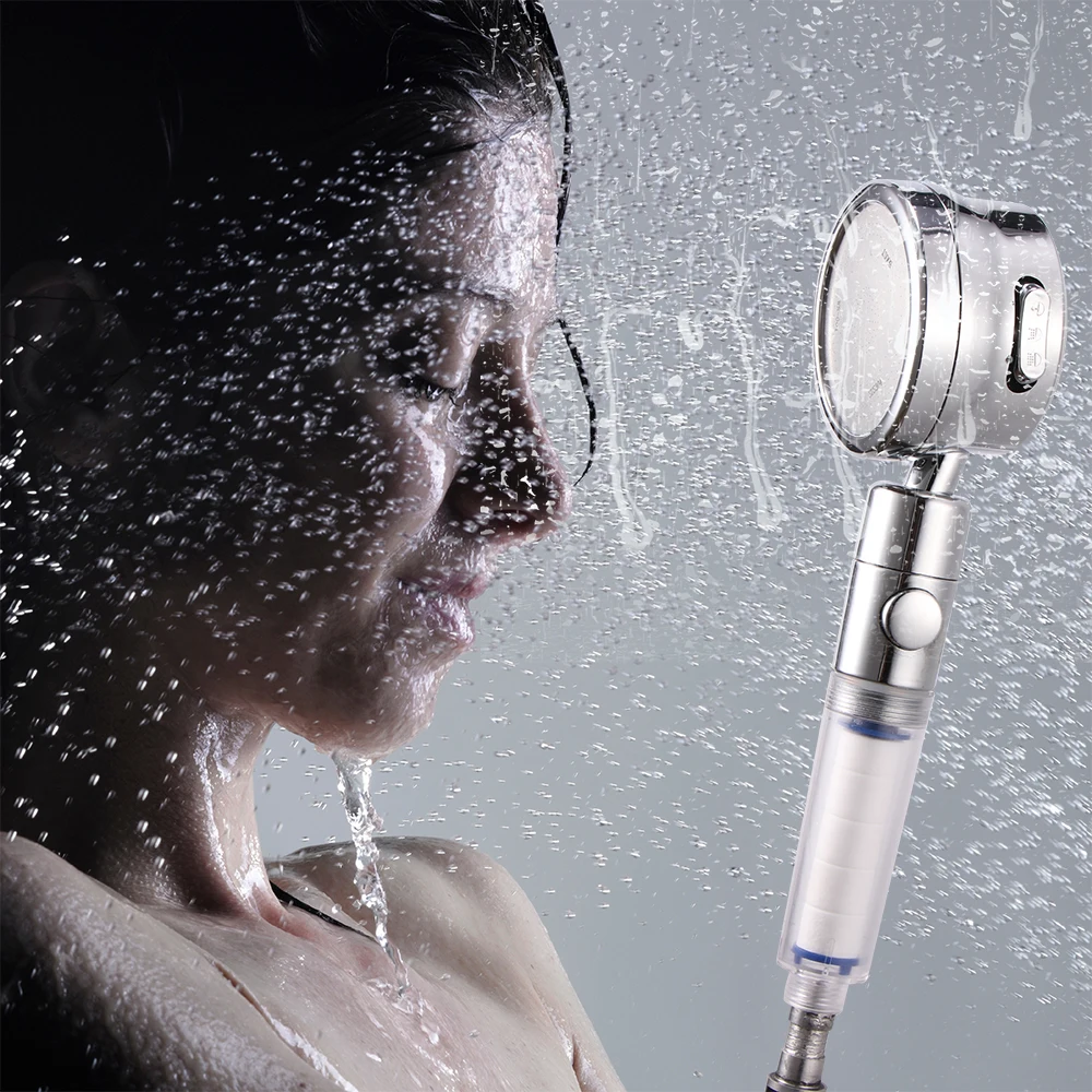 

High Pressure Handheld Shower Head with ON/Off Pause Switch 3-Settings Water Saving Showerhead Chrome Bathroom Shower Accessorie