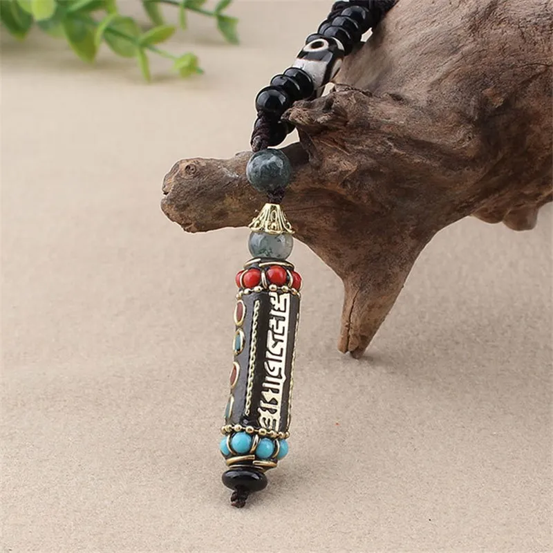 Тибетское серебро латунь металл Непал бусы ручной работы глины Золотая мозаика