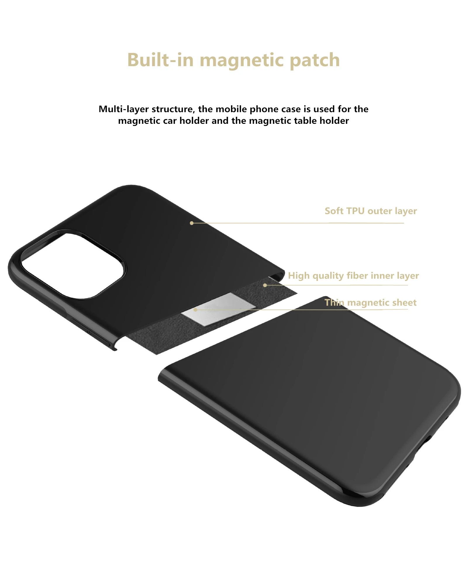 Built-in Magnet Phone Case For iPhone XR XS Max Case For iPhone 8 7 6S Plus Soft TPU Phone Case For iPhone 11 Pro Max Back Cover