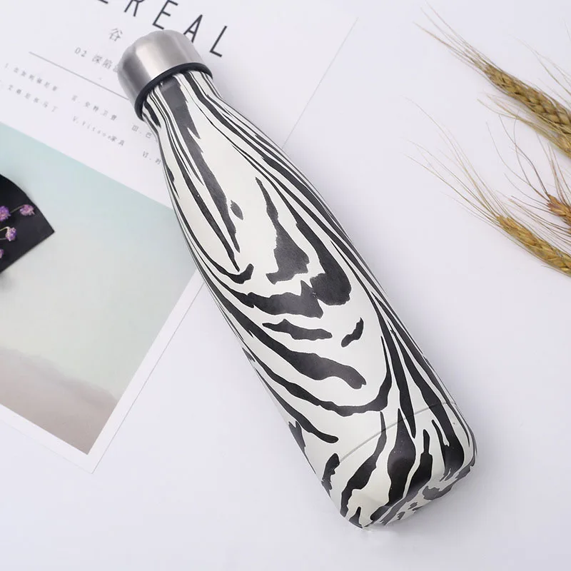 

Custom Logo Wooden Thermos Leak-proof Stainless Steel Water Bottle Vacuum Flask Insulated Cold Cup Shaker Portable Gym Drink Mug