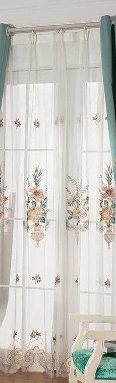 Новая китайская атмосфера шторы с вышивкой &quotснег Тиффани&quot для гостиной