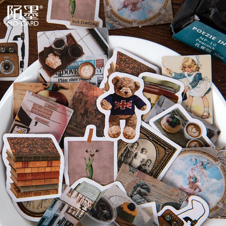 

46pcs Recollection Time Corner Journal Decorative Stationery Stickers Scrapbooking Diy Diary Album Stick Label