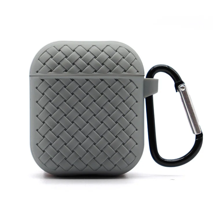 

New 2021 Headphone accessories woven pattern one-piece soft shell wireless bluetooth headset protective case for airpods 1 2