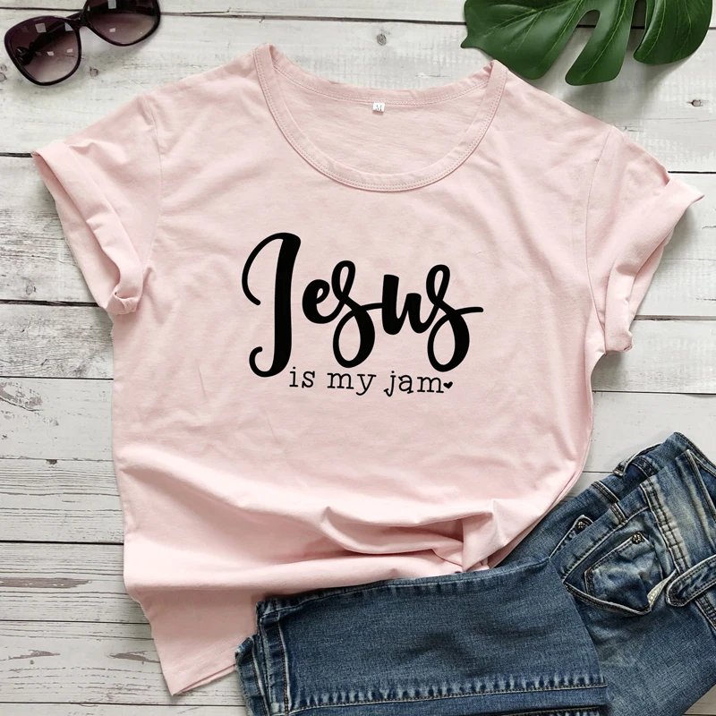 Футболка с принтом Jesus Is My Jam Heart стильная футболка унисекс рисунком христианская