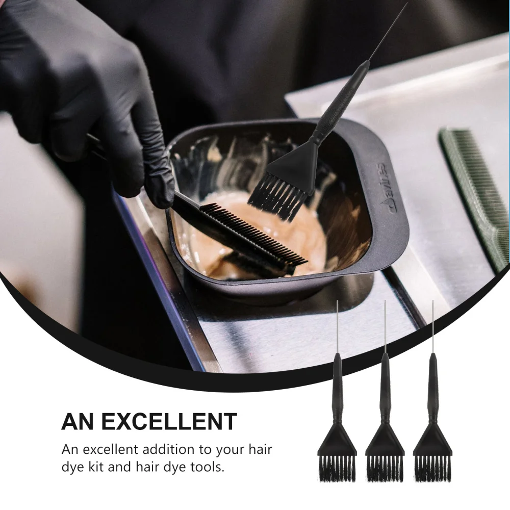 

3pcs Hair Dye Tools Salon Dyeing Brush Hair Tinting Brushes for Hair Salon