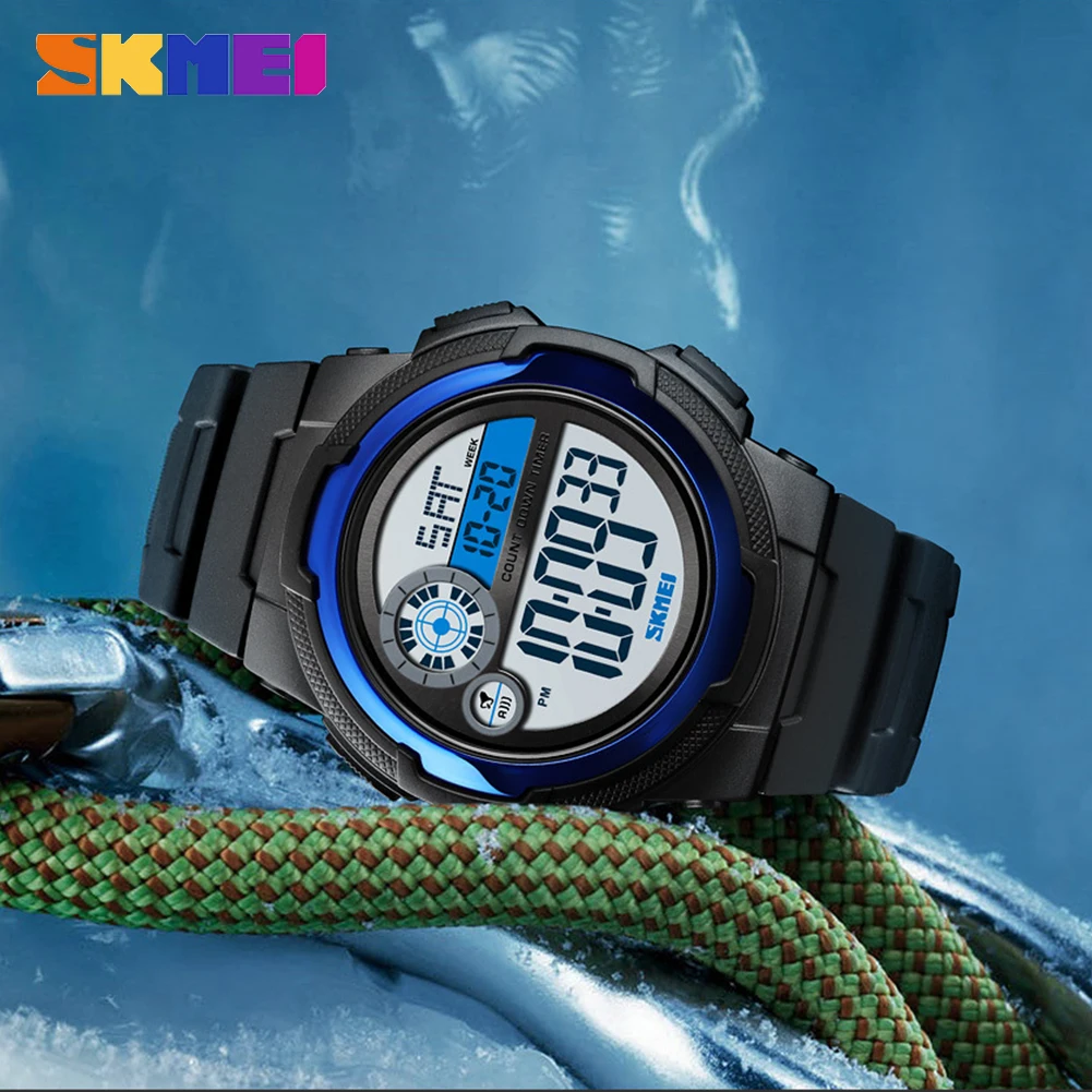 

SKEMI Men's watches Outdoor Sports Watches LED Digital Male Clock Military Waterproof Stopwatch Wrist Watch reloj hombre 1437