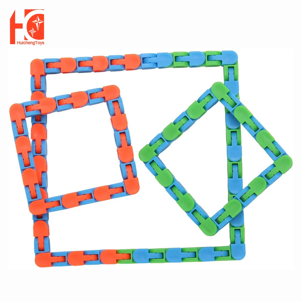 

24 Links Wacky Tracks Snap Click Fidget Toys Finger Sensory Snake Puzzles for Stress Relief Party Bag Fillers Party Favours