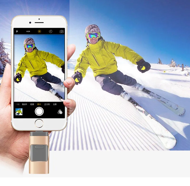 Флэш-накопитель USB для iPhone X / 8/7/7 Plus / 6 / 6s / 5 / SE / ipad OTG Pen Drive HD Picture Stick 16 ГБ 32 ГБ 64 ГБ 128 ГБ Плюс DIY ЛОГОТИП и DJ Music Pendrive USB 3.0 и Dropshipping