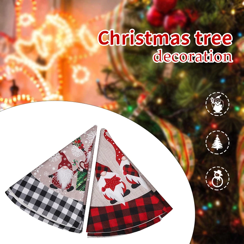 

Фартук для рождественской елки, юбка, ковер для рождественской елки, клетчатая ткань, нижний фартук для рождественской елки, платье для дома...