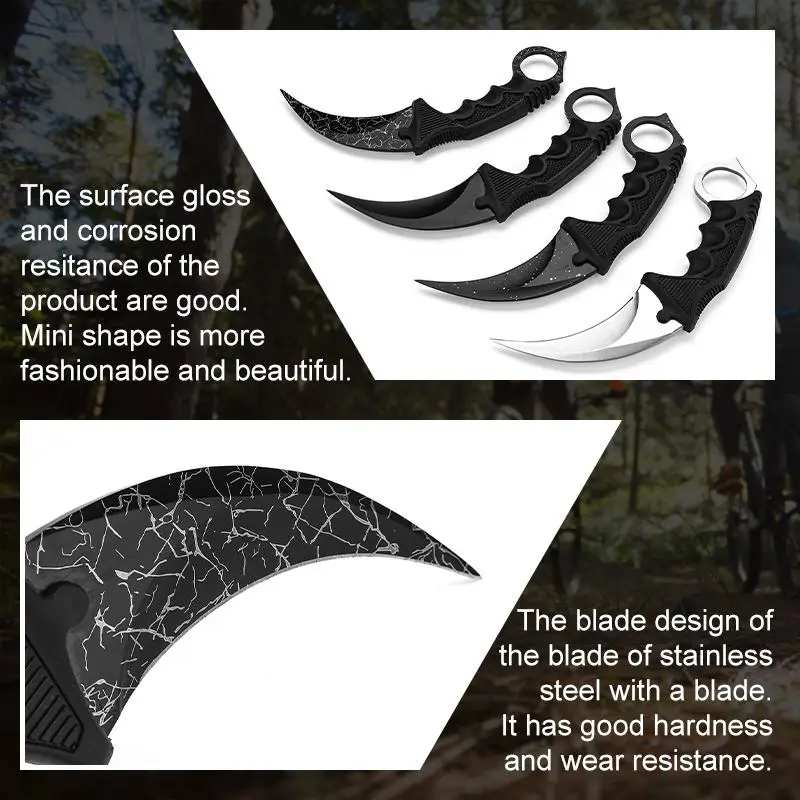 Стальной нож коготь охотничий CS GO тактический для шеи походный выживания|Ножи| |