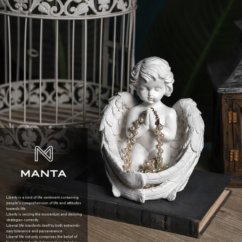 

Home Decor Resin Girl Figurines for Interior Wings Angel Ornament Home Decoration Accessories Statues and Sculptures Crafts
