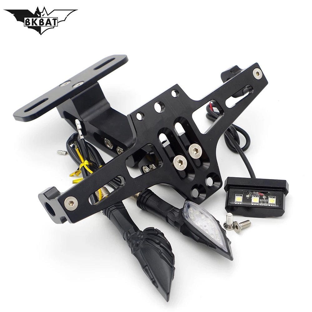 Motorcycle parts rear license plate frame with turn signal FOR Kawasaki z300 z1000sx zx10r zx9r z400 ninja 650 | Автомобили и