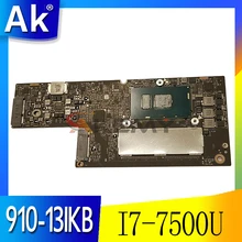 Akemy CYG50 NM-A901 For Lenovo YOGA 910-13IKB YOGA 910 Laptop Motherboard I7-7500U CPU 8GB RAM 100% Test Work Free Mail