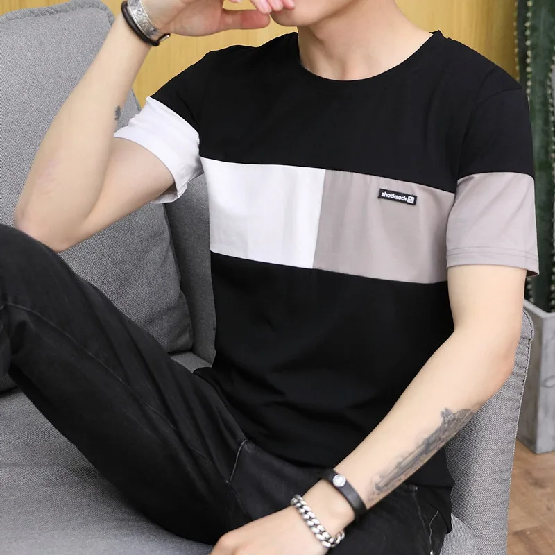 Belbello новая модная мужская футболка летняя с круглым воротником молодежные