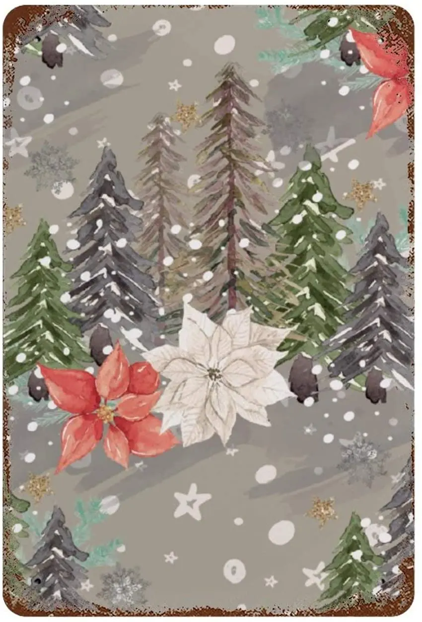 VinMea металлическая жестяная вывеска, Рождественская алюминиевая вывеска, Настенный декор, металлическая вывеска, вывеска, декоративная вывеска 8x12 дюймов