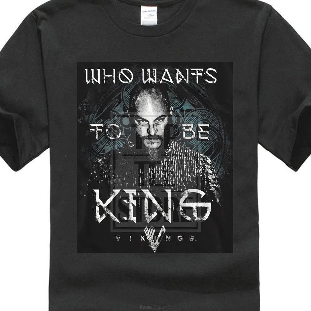 Vikings футболка для мужчин s Who want Ragnar Lothbrok история ТВ Шоу Черный в Sm 4xl Модные мужские