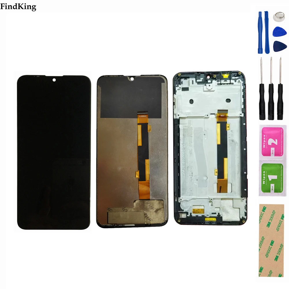 

100% Tested LCD Display For HTC Wildfire E1 E1 Plus LCD Touch Screen Digitizer LCD Display Assembly Replacement Frame Tools