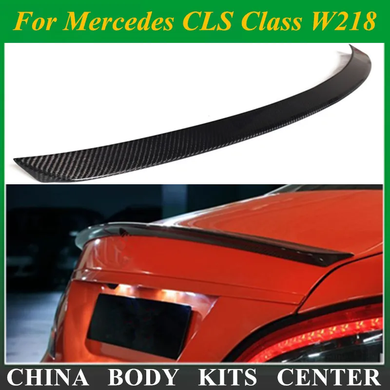 Mercedes CLS class w218 2012 + Задняя Крышка багажника из углеродного волокна спойлер для benz cls