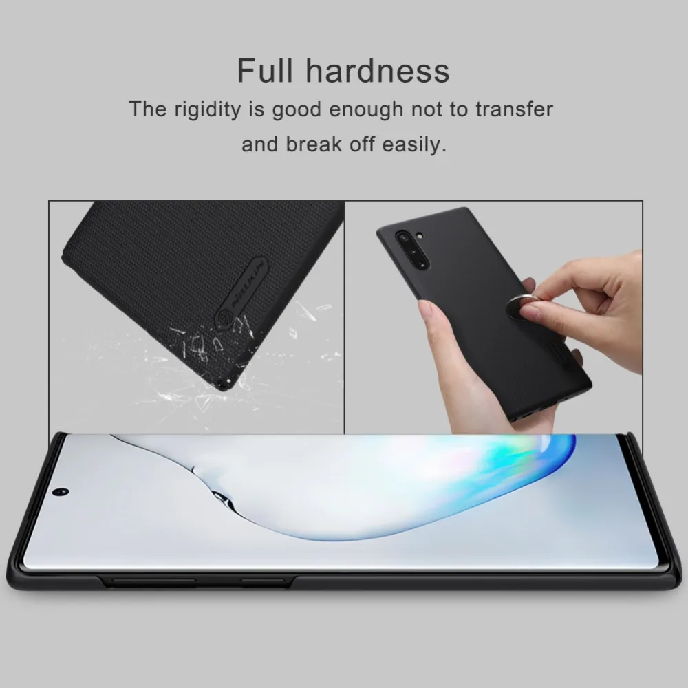 Чехол для samsung Note 10, чехол для samsung Note 10 Plus, NILLKIN, супер матовый щит, матовая твердая задняя крышка, чехол, подарок, держатель для телефона